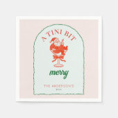 A Tini Bit Merry Christmas Santa Claus Servet (Voorkant)