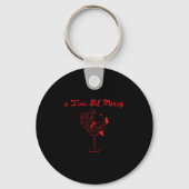 A Tini Bit Merry Funny Santa Martini Tail Christma Sleutelhanger (Voorkant)