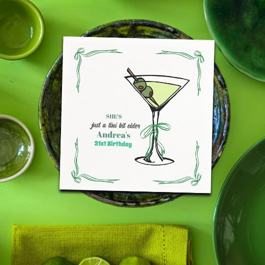 A Tini Bit Older 21st Birthday Party Servet