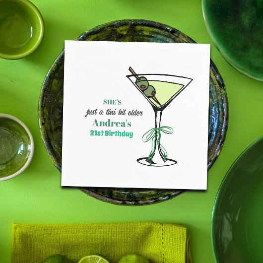 A Tini Bit Older 21st Birthday Party Servet