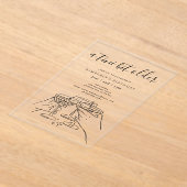 A Tini Bit Older Birthday Party Hand Drawn Doodles Acryl Uitnodigingen (Laagn)