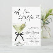A Tini Bit Older Birthday Party Olive Martini Kaart (Staand voorkant)