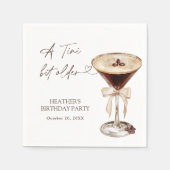 A Tini Bit Older Birthday Party Welcome Sign Servet (Voorkant)