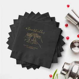 A Tini Bit Older Cheers Martini Birthday Party Folie Servetten