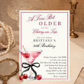 A Tini Bit Older Cherry On Top Martini Birthday Kaart