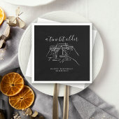 A Tini Bit Older Chic Black Martini Birthday Party Servet