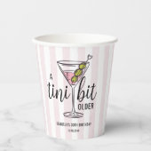 A Tini Bit Older Cute Pink Martini Themed Birthday Papieren Bekers (Voorkant)