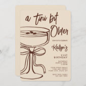 A Tini Bit Older Espresso Martini 21st Birthday Kaart (Voorkant / Achterkant)