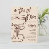 A Tini Bit Older Espresso Martini 21st Birthday Kaart (Staand voorkant)