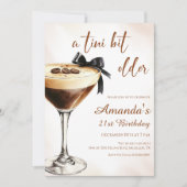 A Tini Bit Older Espresso Martini Birthday Kaart (Voorkant)