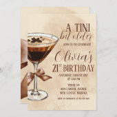 A Tini Bit Older Espresso Martini Birthday Party Kaart (Voorkant / Achterkant)