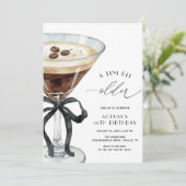 A Tini Bit Older Espresso Martini Birthday Party Kaart (Staand voorkant)