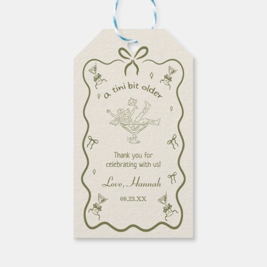 A Tini Bit Older Espresso Martini Birthday Thanks Cadeaulabel (Achterkant)