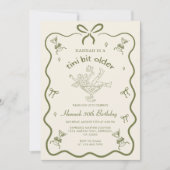 A Tini Bit Older Espresso Martini Bow Birthday  Kaart (Voorkant)