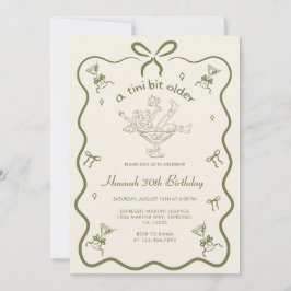 A Tini Bit Older Espresso Martini Bow Birthday  Kaart