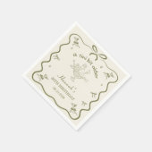 A Tini Bit Older Espresso Martini Bow Birthday Servet (Hoek)