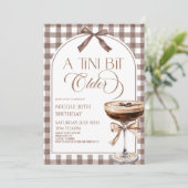 A Tini Bit Older Expresso Martini Birthday Party Kaart (Staand voorkant)