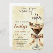 A Tini Bit Older Expresso Martini Birthday Party Kaart (Voorkant / Achterkant)