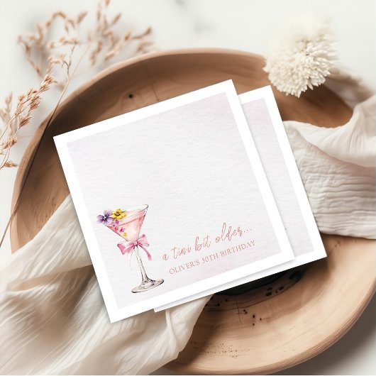 A Tini Bit Older Martini 30th Birthday Party Nap Servet