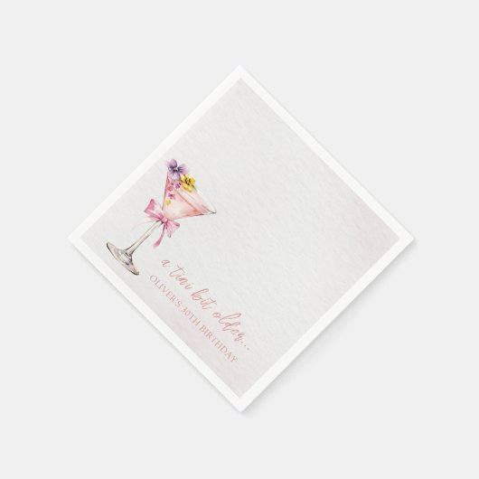 A Tini Bit Older Martini 30th Birthday Party Nap Servet (Hoek)