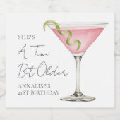 A Tini Bit Older Martini Birthday Likeurfles Etiket (Enkel label)