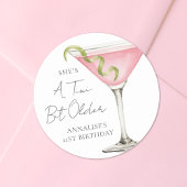 A Tini Bit Older Martini Birthday Ronde Sticker
