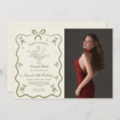 A Tini Bit Older Martini Bow 30th Birthday Photo Kaart (Voorkant / Achterkant)