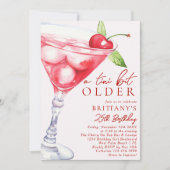 A Tini Bit Older Martini Cocktail Birthday For Her Kaart (Voorkant)