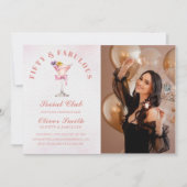 A Tini Bit Older Martini Fifty & Fabulous Birthday Kaart (Voorkant)