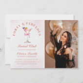 A Tini Bit Older Martini Forty & Fabulous Birthday Kaart (Voorkant)