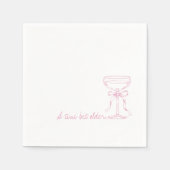 A tini bit older, Martini glass, Birthday, pink Servet (Voorkant)