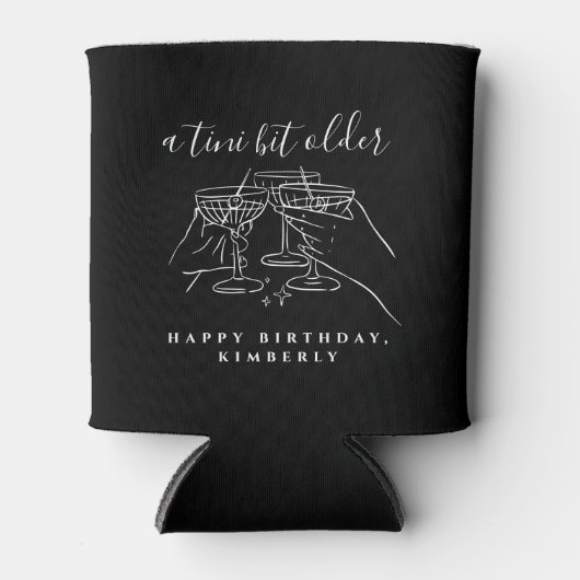 A Tini Bit Older Modern Martini Birthday Party Blikjeskoeler (Voorkant)