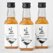A Tini Bit Older Modern White Martini Birthday Likeurfles Etiket (Flessen)