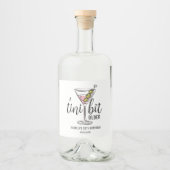 A Tini Bit Older Pink Martini Cocktail Birthday Likeurfles Etiket (Voorkant)