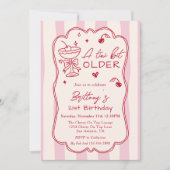 A Tini Bit Older Retro Cherry Martini Birthday Kaart (Voorkant)