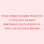 A Tini Bit Older Retro Cherry Martini Birthday Kaart