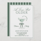 A Tini Bit Older Sage 30th Martini Birthday Kaart (Voorkant / Achterkant)