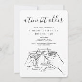 A Tini Bit Older White Chic Martini Birthday Party Kaart (Voorkant)