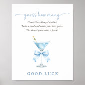 A Tini One Blue Baby Shower Game Guess How Many Poster (Voorkant)