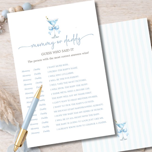 A Tini One Blue Mommy or Daddy Guess Who Said It (Creator heeft geüpload)