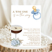 A Tini One Blue Paci Espresso Martini Baby Shower Kaart