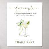 A Tini One Chic Baby Shower Diaper Raffle Poster (Voorkant)