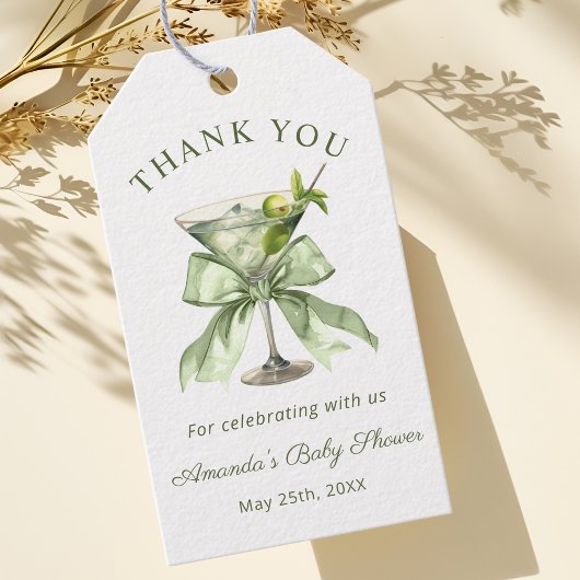 A tini One Coquette Martini Baby Shower Thank you Cadeaulabel