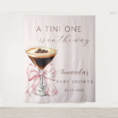 A tini One Espresso Martini Baby Shower Backdrop Wandkleed (Voorkant)