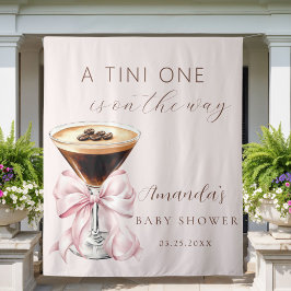 A tini One Espresso Martini Baby Shower Backdrop Wandkleed