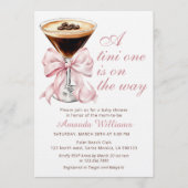 A Tini One Espresso Martini Baby Shower Invitation Kaart (Voorkant)