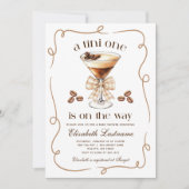 A Tini One Espresso Martini Baby Shower Kaart (Voorkant)