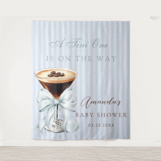 A tini One Espresso Martini Baby Shower Wandkleed (Voorkant)