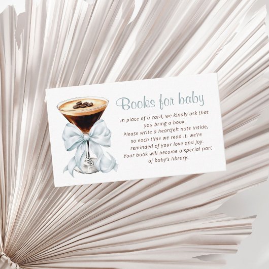 A Tini One Espresso Martini Books for Baby Informatiekaartje