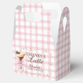 A Tini One Espresso Martini Pink Bow Baby Shower Bedankdoosjes (Geopend)